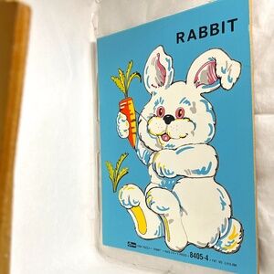Vintage Connor Wooden Puzzle Rabbit 5 Pieces